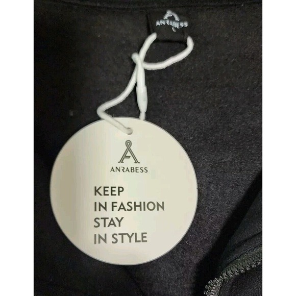 NWT Women's L Anrabess 1/4 Zip Pullover Sweatshirt Black large - Picture 4 of 5